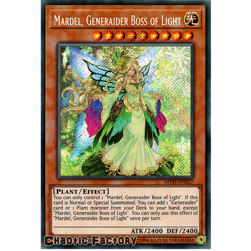 MYFI-EN027 Mardel, Generaider Boss of Light Secret Rare 1st Edition NM
