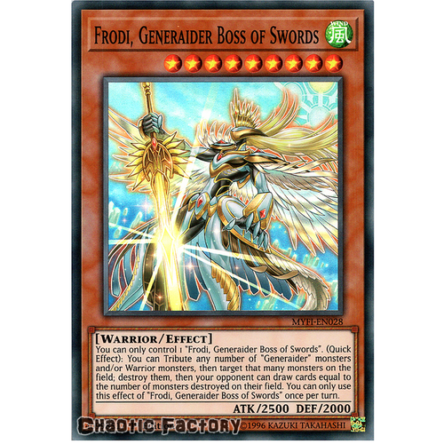MYFI-EN028 Frodi, Generaider Boss of Swords Super Rare 1st Edition NM