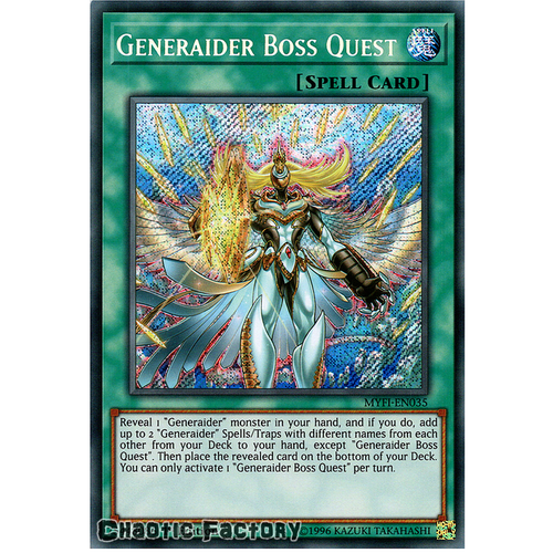 MYFI-EN035 Generaider Boss Quest Secret Rare 1st Edition NM
