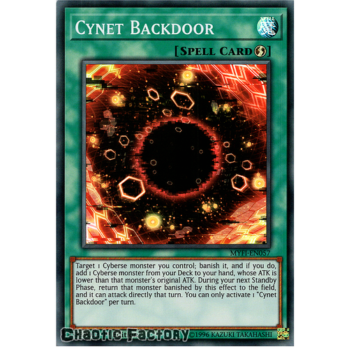 Yugioh MYFI-EN057 Cynet Backdoor Super Rare 1st Edition NM