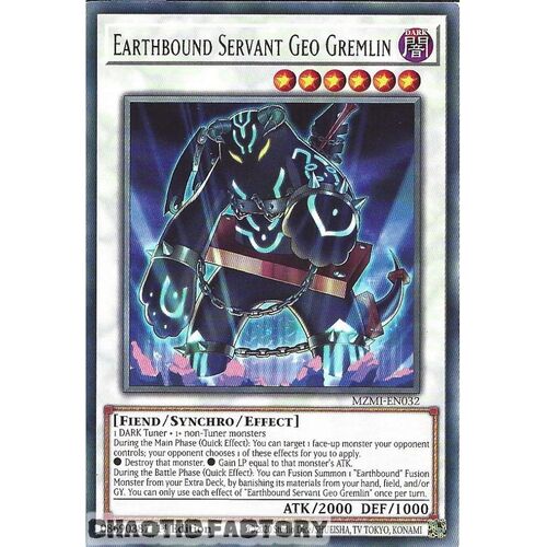 MZMI-EN032 Earthbound Servant Geo Gremlin Rare 1st Edition NM