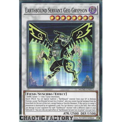 MZMI-EN033 Earthbound Servant Geo Gryphon Super Rare 1st Edition NM