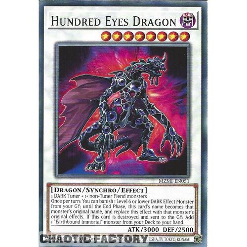 MZMI-EN051 Hundred Eyes Dragon Rare 1st Edition NM