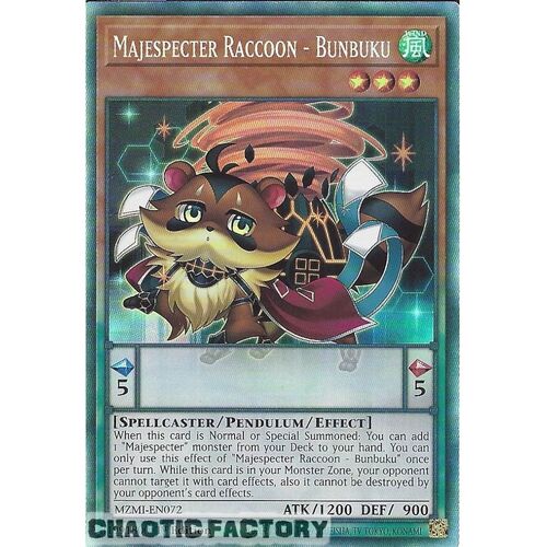 Collector's Rare MZMI-EN072 Majespecter Raccoon - Bunbuku 1st Edition NM
