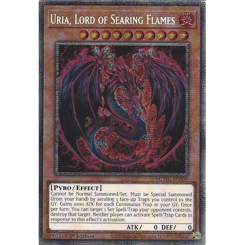 MZMU-EN000 Uria, Lord of Searing Flames Starlight Rare 1st Edition NM