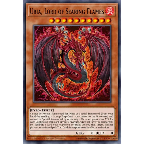 MZMU-EN000 Uria, Lord of Searing Flames Starlight Rare 1st Edition NM