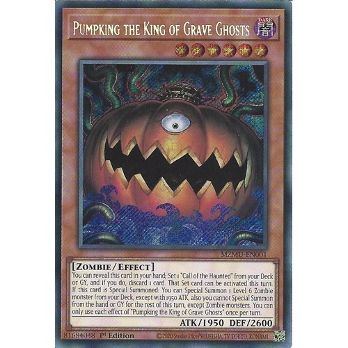 MZMU-EN001 Pumpking the King of Grave Ghosts Secret Rare 1st Edition NM