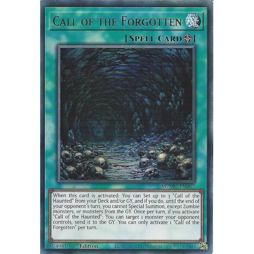 MZMU-EN007 Call of the Forgotten Ultra Rare 1st Edition NM