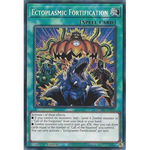 MZMU-EN008 Ectoplasmic Fortification Secret Rare 1st Edition NM