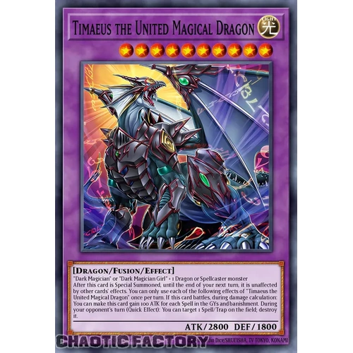 MZMU-EN012 Timaeus the United Magical Dragon Ultra Rare 1st Edition NM