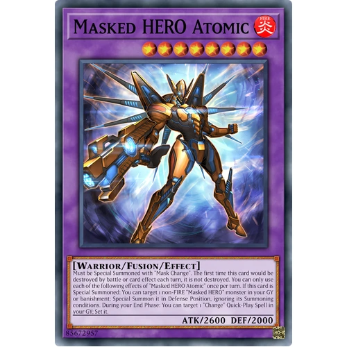 MZMU-EN016 Masked HERO Atomic Super Rare 1st Edition NM