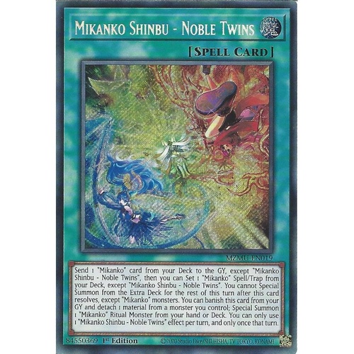 MZMU-EN019 Mikanko Shinbu - Noble Twins Secret Rare 1st Edition NM