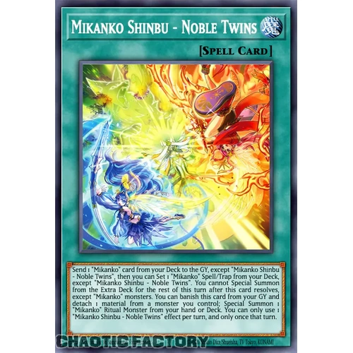 MZMU-EN019 Mikanko Shinbu - Noble Twins Secret Rare 1st Edition NM