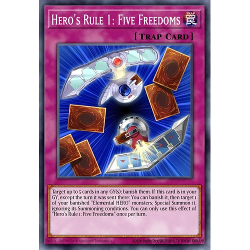 MZMU-EN027 Hero's Rule 1: Five Freedoms Rare 1st Edition NM