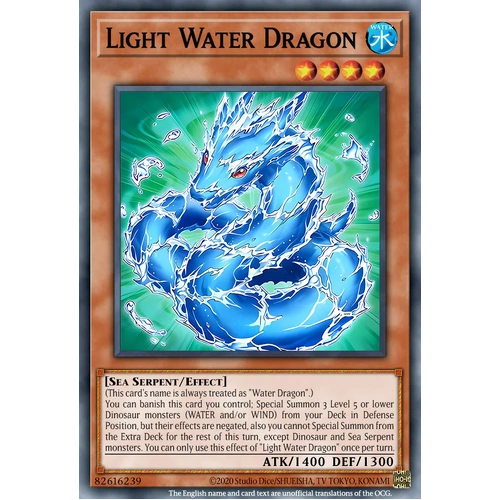MZMU-EN031 Light Water Dragon Rare 1st Edition NM