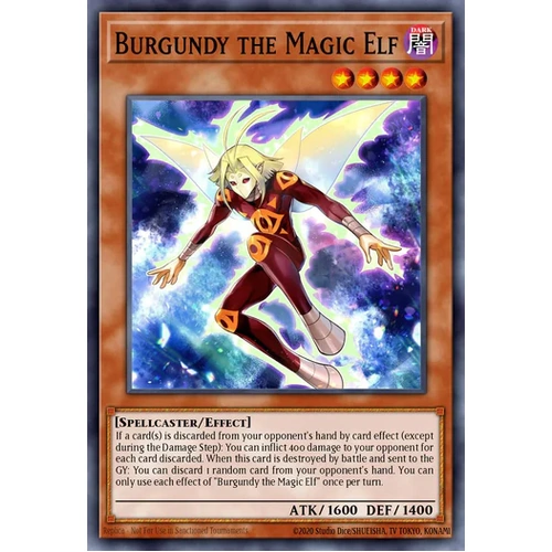 MZMU-EN045 Burgundy the Magic Elf Rare 1st Edition NM