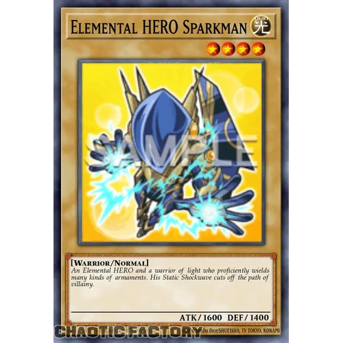 MZMU-EN059 Elemental HERO Sparkman Secret Rare 1st Edition NM
