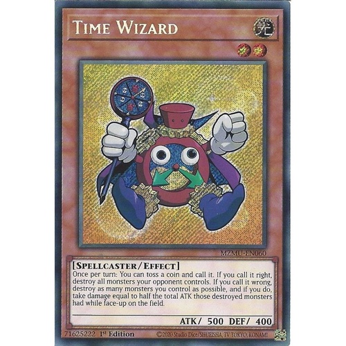 MZMU-EN060 Time Wizard Secret Rare 1st Edition NM