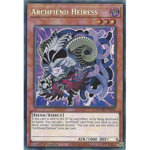 MZMU-EN066 Archfiend Heiress Secret Rare 1st Edition NM