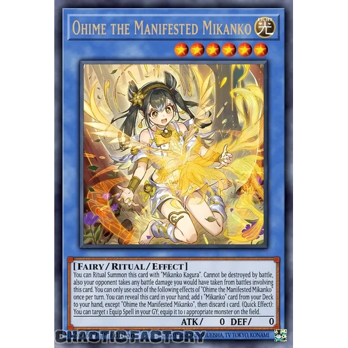 MZMU-EN073 Ohime the Manifested Mikanko Ultra Rare 1st Edition NM