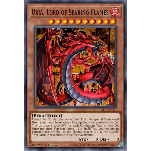 MZMU-EN074 Uria, Lord of Searing Flames Rare 1st Edition NM