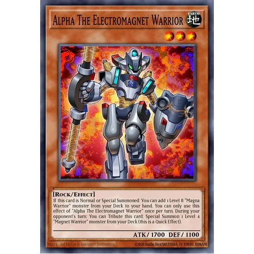MZMU-EN080 Alpha The Electromagnet Warrior Rare 1st Edition NM