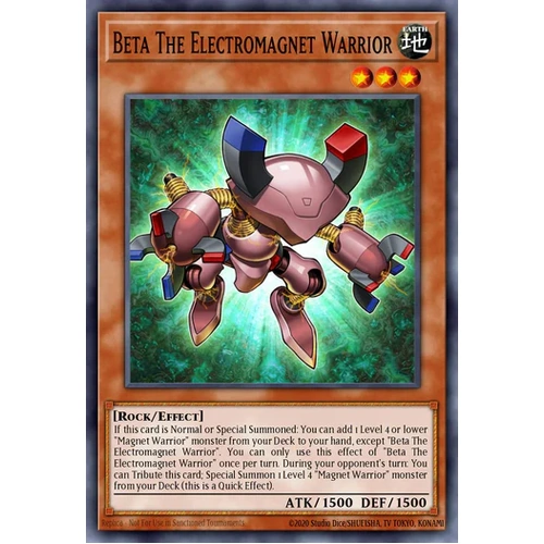 MZMU-EN081 Beta The Electromagnet Warrior Rare 1st Edition NM