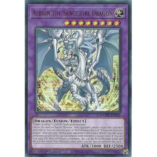 MZMU-EN101 Albion the Sanctifire Dragon Ultra Rare 1st Edition NM