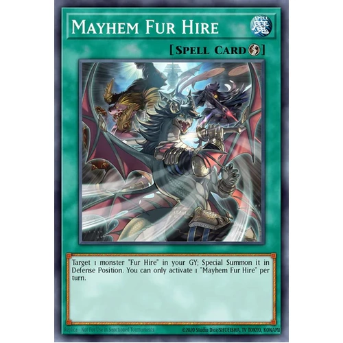 MZMU-EN115 Mayhem Fur Hire Rare 1st Edition NM