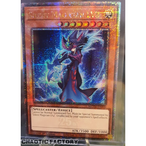 MZTM-EN000 Silent Magician LV8 Quarter Century Secret Rare 1st Edition NM
