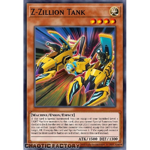 MZTM-EN020 Z-Zillion Tank Rare 1st Edition NM