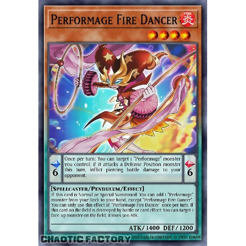 MZTM-EN049 Performage Fire Dancer Super Rare 1st Edition NM