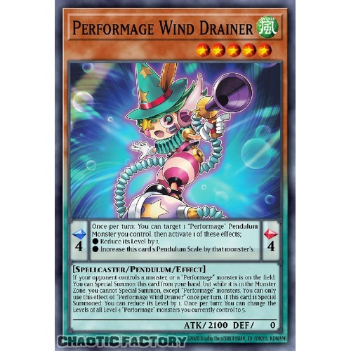 MZTM-EN051 Performage Wind Drainer Rare 1st Edition NM