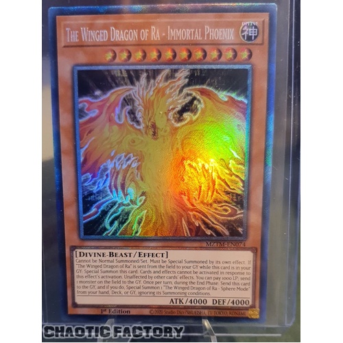 MZTM-EN074 The Winged Dragon of Ra - Immortal Phoenix Collector's Rare 1st Edition NM