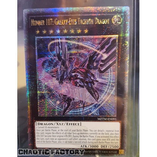 MZTM-EN091 Number 107: Galaxy-Eyes Tachyon Dragon Quarter Century Secret Rare 1st Edition NM