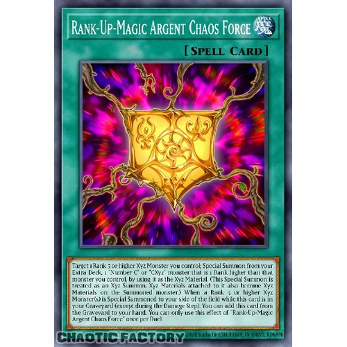 MZTM-EN100 Rank-Up-Magic Argent Chaos Force Rare 1st Edition NM