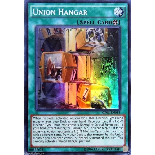 YUGIOH Union Hangar (OP04-EN013) OTS Pack 4 SUPER RARE