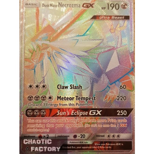 POKEMON TCG Dusk Mane Necrozma GX - 163/156 - Hyper Rare