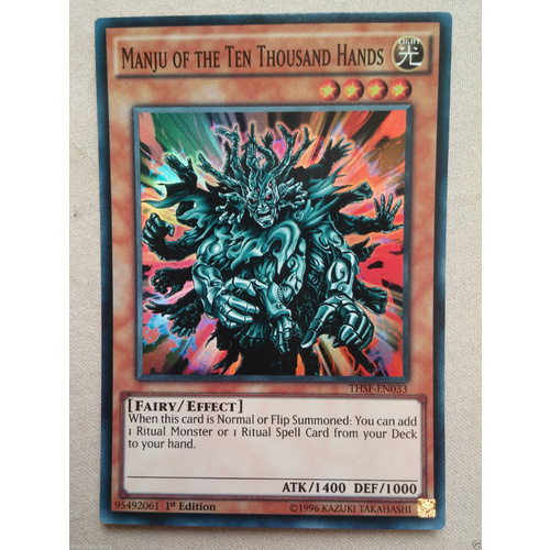Yugioh Manju of the Ten Thousand Hands - THSF-EN033 - Super Rare 1st Edition NM