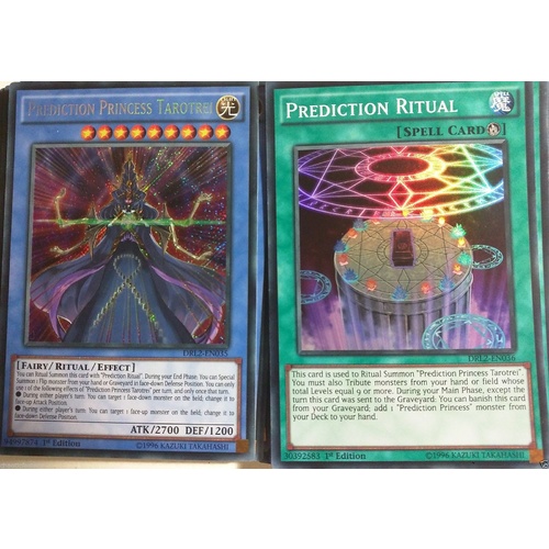 YUGIOH Prediction Princess Tarotrei DRL2 EN035 SECRET 1ST ED RITUAL SPELL EN036