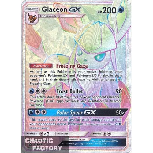 POKEMON TCG Glaceon GX - 159/156 - Hyper Rare