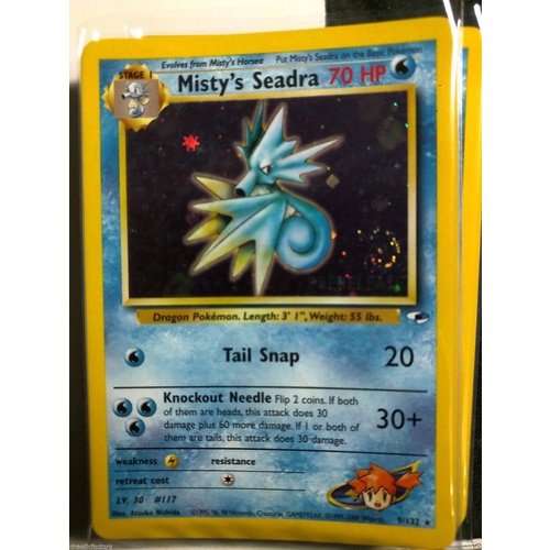 POKEMON TCG Misty's Seadra (Pre-release) - 9/132 - Holo Rare