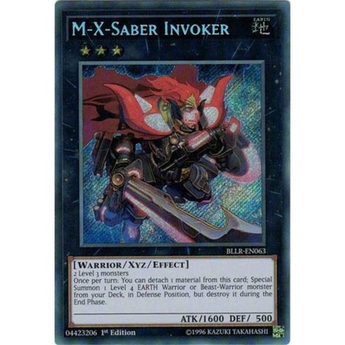 Yugioh M-X-Saber Invoker Secret Rare BLLR-EN063 1st edition