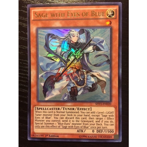 Yugioh Sage with Eyes of Blue Ultra Rare SHVI-EN020 1st Edition M/NM