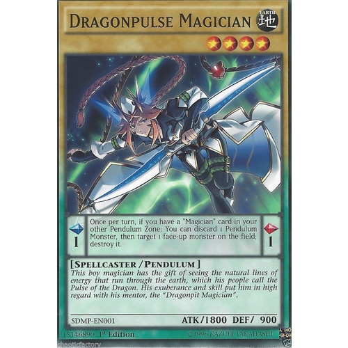 YU-GI-OH! Dragonpulse Magician - SDMP-EN001 - Common 1st Edition x3