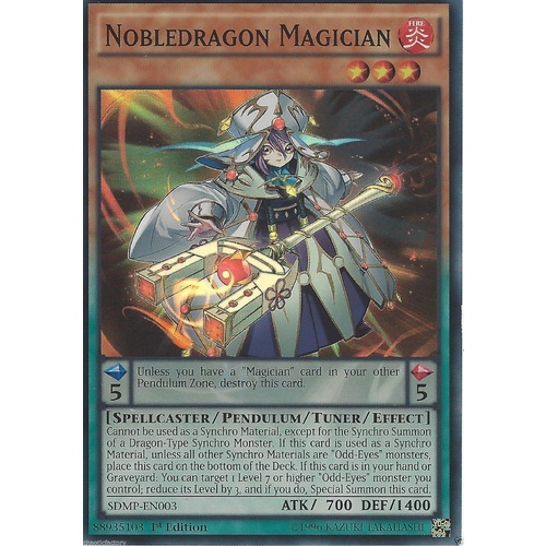 YU-GI-OH! Nobledragon Magician - SDMP-EN003 - Super Rare - 1st Edition