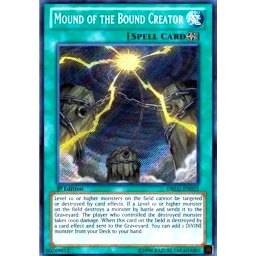 Yugioh SECRET RARE Mound Of The Bound Creator 1st edition DRLG-EN025 NM
