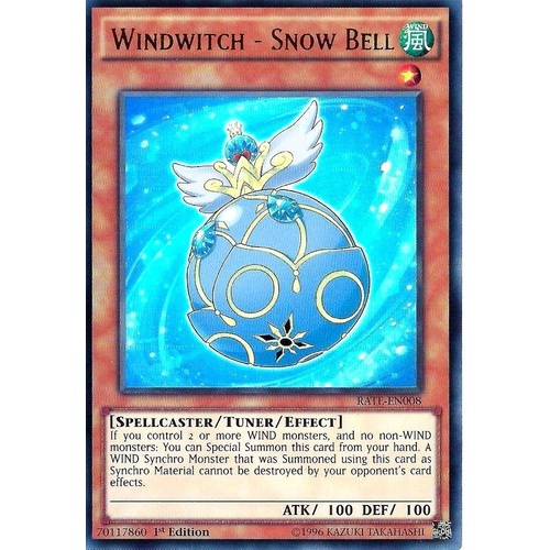YUGIOH Windwitch - Snow Bell RATE-EN008 Ultra Rare 1st Edition NM
