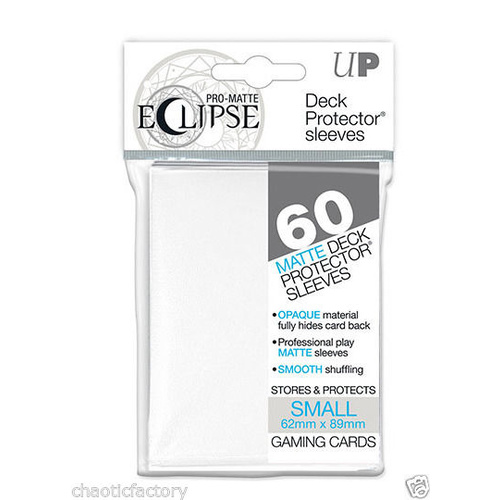 Ultra pro Eclipse Sleeves White 60ct. Small Fits Vanguard & Yugioh