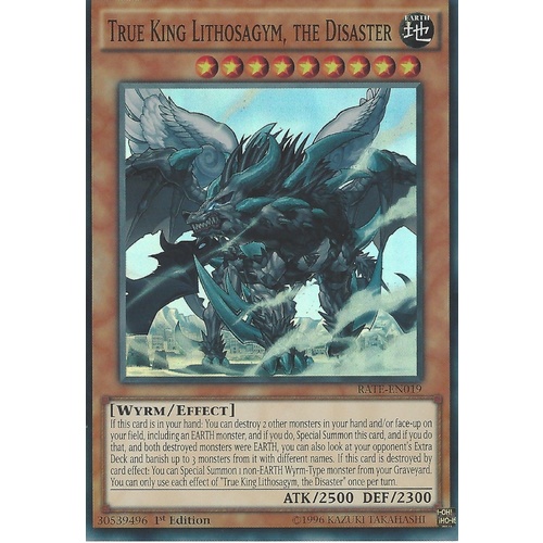 True King Lithosagym, the Disaster RATE-EN019 Super Rare 1st edition NM